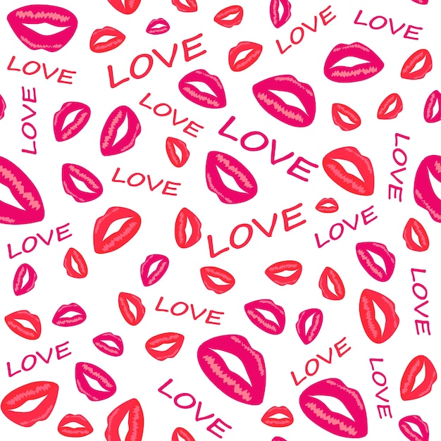 Abstract seamless love pattern Valentines day wrapping paper Romantic wallpaper for girls textile