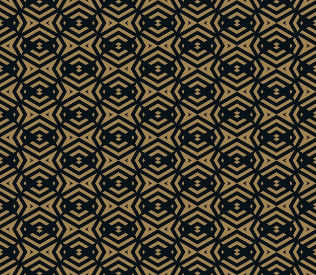 Abstract seamless ornament pattern vector illustration woth gold color