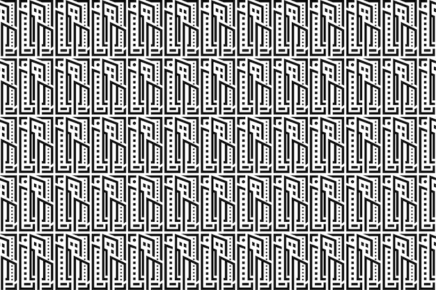 abstract seamless pattern design template in black and white colors. combination line and square