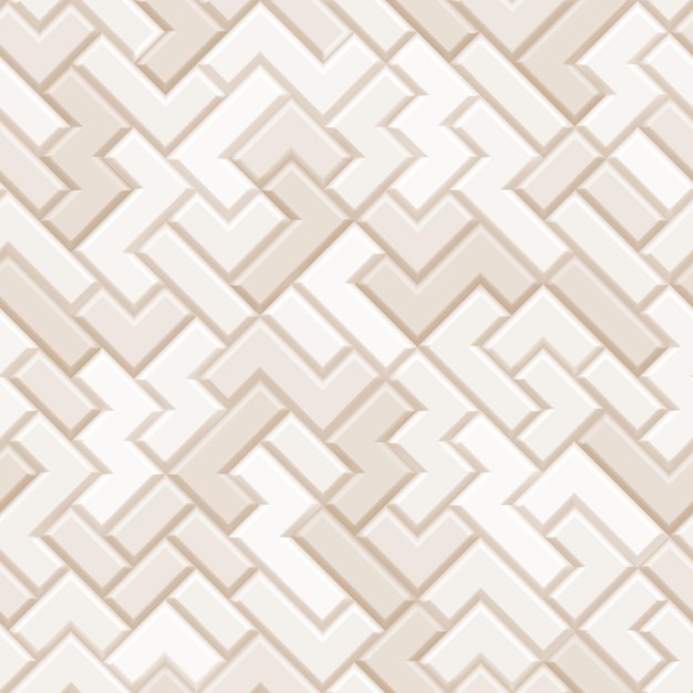 Abstract seamless pattern made of tetris blocks in light brown colors