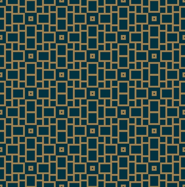 Abstract seamless pattern Vector seamless pattern Repeating geometric ornament luxury gold blue color