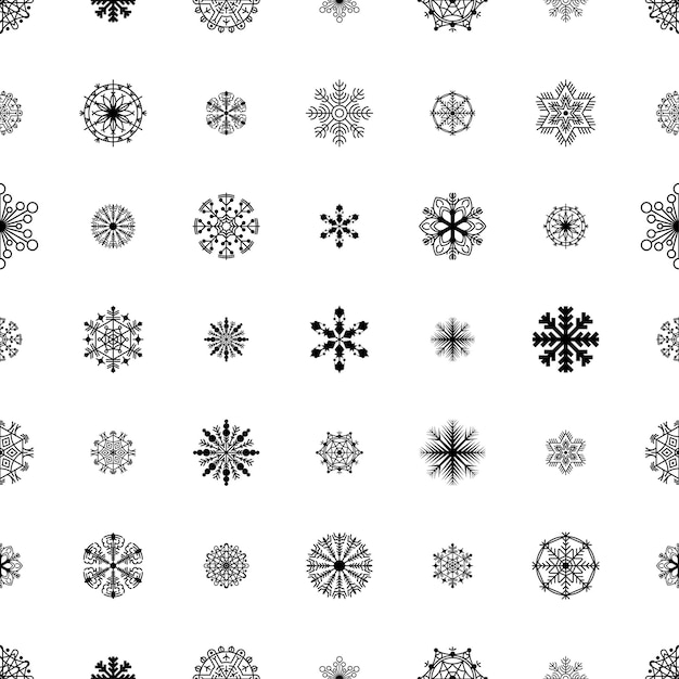 Vector abstract seamless pattern winter snowflake background for christmas new year xmas decoration