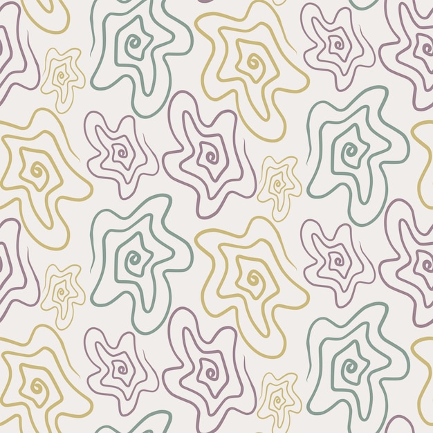 Abstract seamless pattern with decorative elements