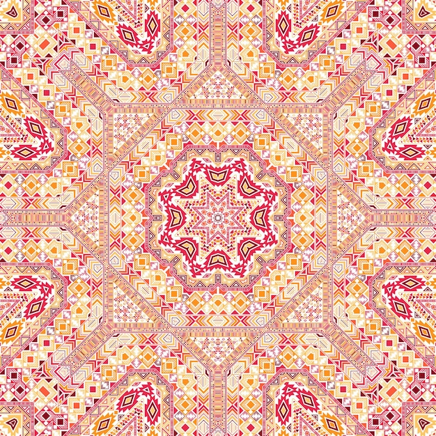 Abstract seamless pattern with geometric elements structure