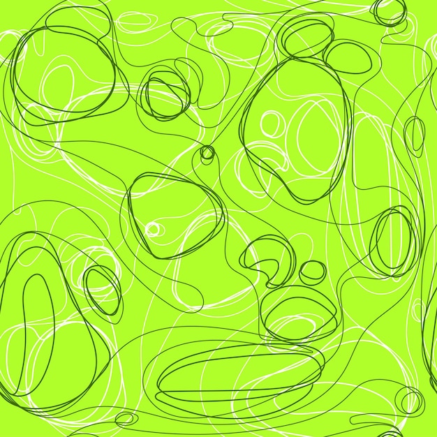 abstract seamless pattern with hand drawn lines on green backgroundIrregular abstract texture