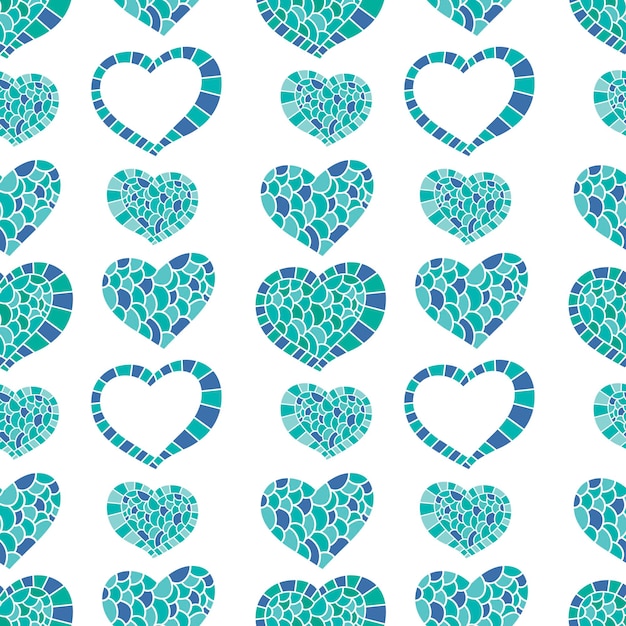 Abstract seamless pattern with hearts.