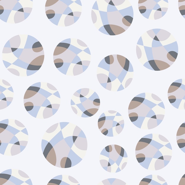 Abstract seamless pattern with pastel colored circles