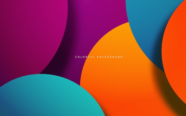 Abstract shape circle overlap layer colorful background