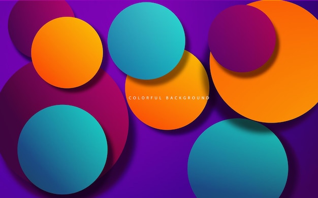 Abstract shape circle overlap layer colorful background