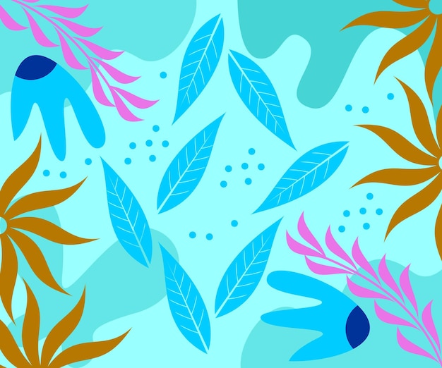 Abstract shape floral pattern design, background