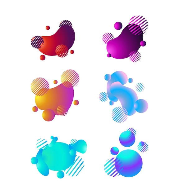 Abstract Shape Liquid Gradation Collection