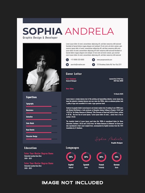 Abstract Shape Resume CV