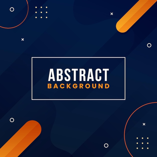 Abstract Shapes Blue Orange Flat Design Background