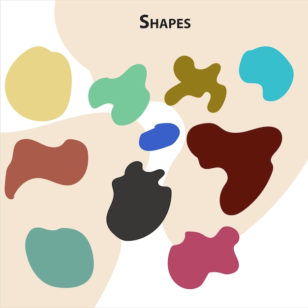 Vector abstract shapes multiple random vectors