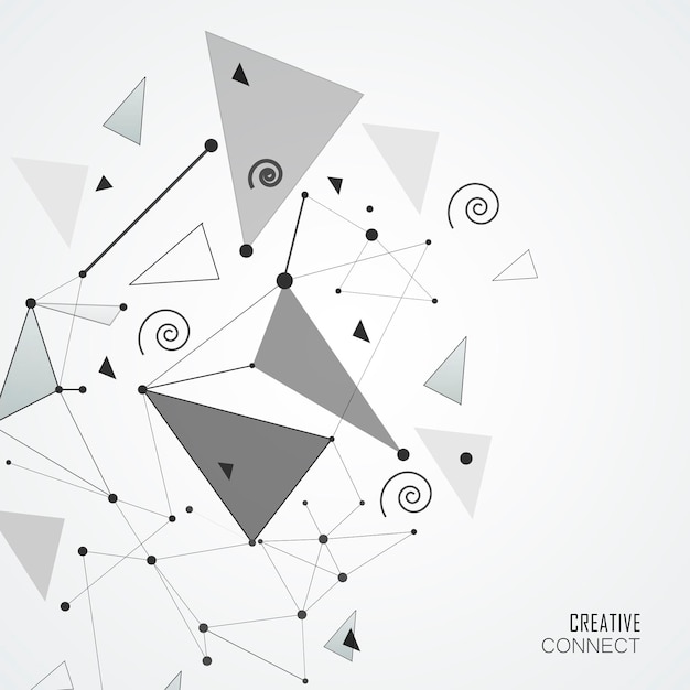 Abstract shapes pattern in trendy style Contemporary art Minimal geometric background Vector design element