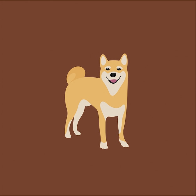 Abstract shiba inu puppy