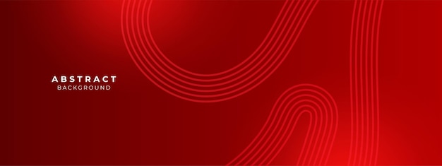 Vector abstract shiny geometric lines on red background glowing blue diagonal rounded lines pattern modern banner template design with space for your text vector illustration