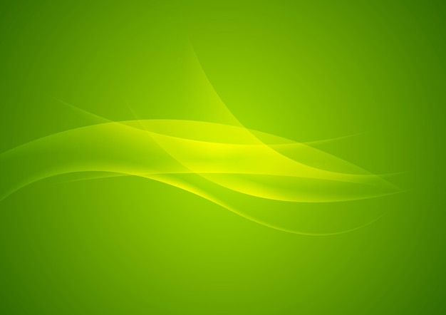 Abstract shiny green waves modern background. Vector illustration