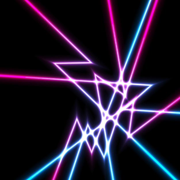 Vector abstract shiny neon laser lines background