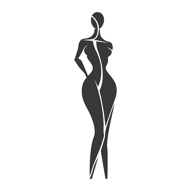 Vector abstract silhouette of a womans body