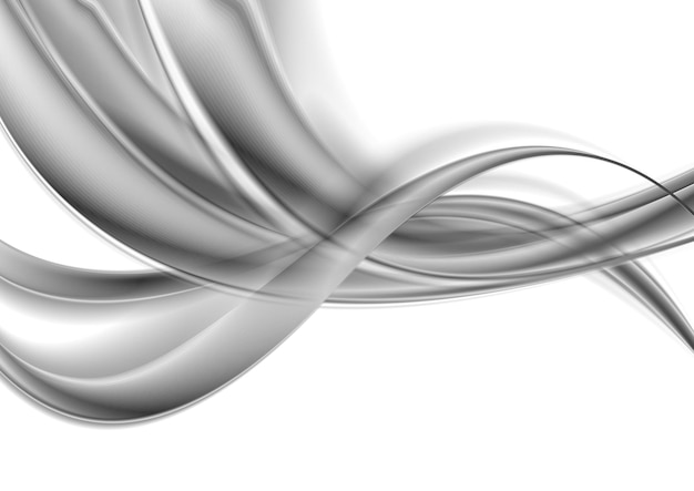 Abstract silver grey blurred waves background