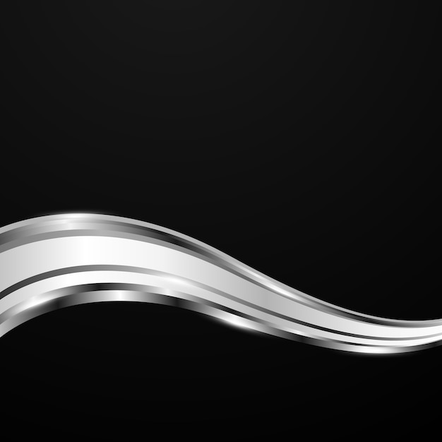 Abstract silver wave background