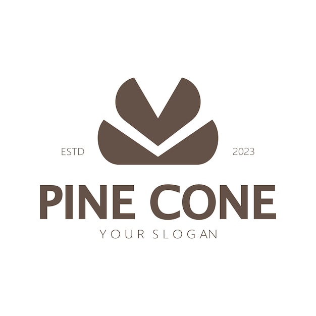 Abstract simple pinecone logo designfor businessbadgeemblempine plantationpine wood industryyogaspa