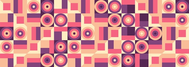 Abstract simple retro style with geometric shapes pattern