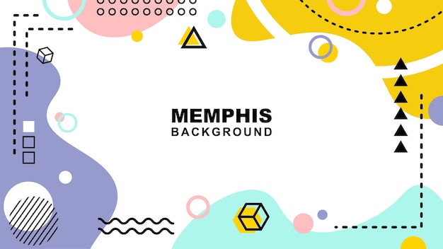 Abstract simple shape fluid shapes memphis style background Free Vector geometric wallpaper