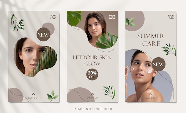 Abstract skincare Instagram Story template