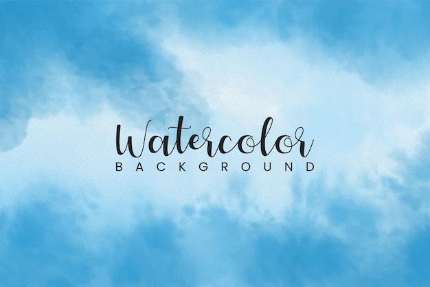 Abstract sky blue watercolor splashing background premium vector