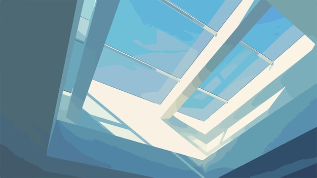 Vector abstract skylight of conceptual modern building