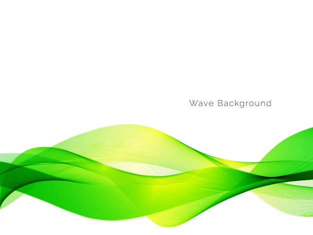 Abstract smooth green modern wave background