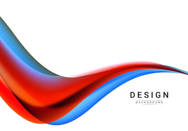 Abstract smooth stylish colorful wave design background vector