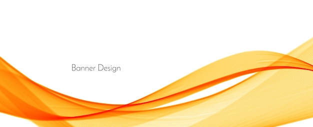 Abstract smooth stylish yellow and orange wave banner background vector