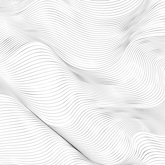 abstract smooth waves background. black and white wavy stripes background