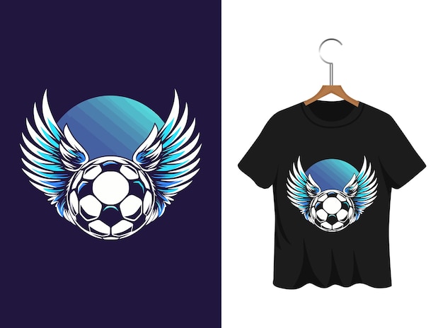 Vector abstract soccer ball illustration t shirt design artwork