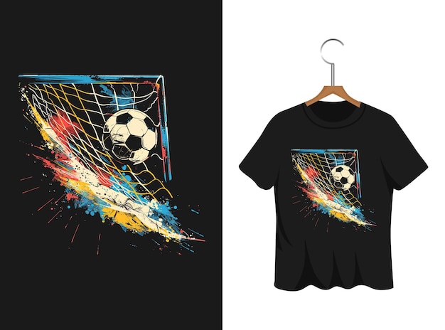 Vector abstract soccer ball illustration t shirt design artwork