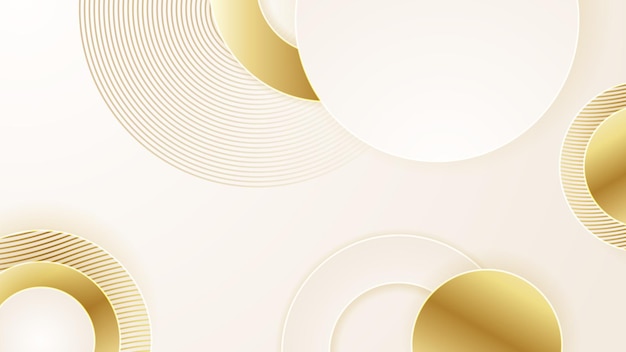 Abstract soft golden circle lines background