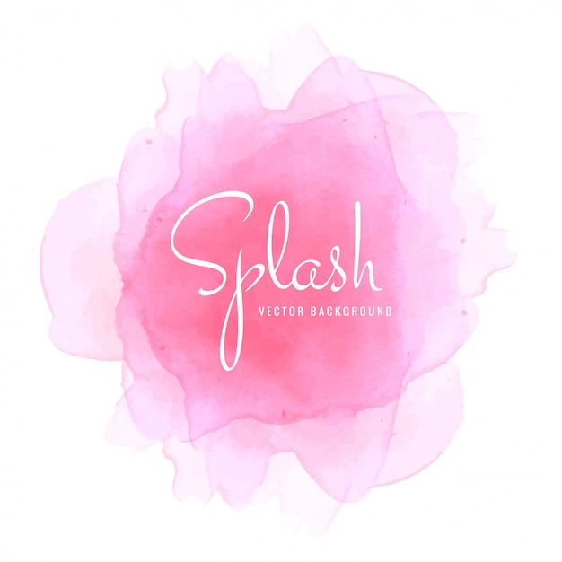 Abstract soft watercolor pink background vector