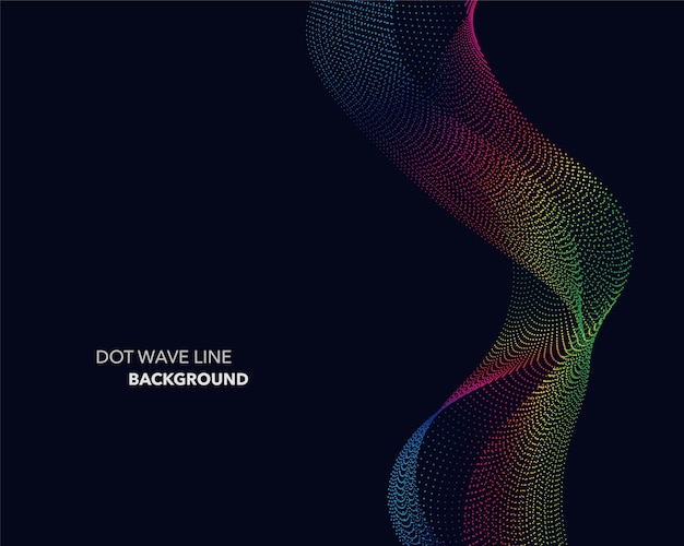 Abstract spectrum gradient wave, dot line, futuristic style background