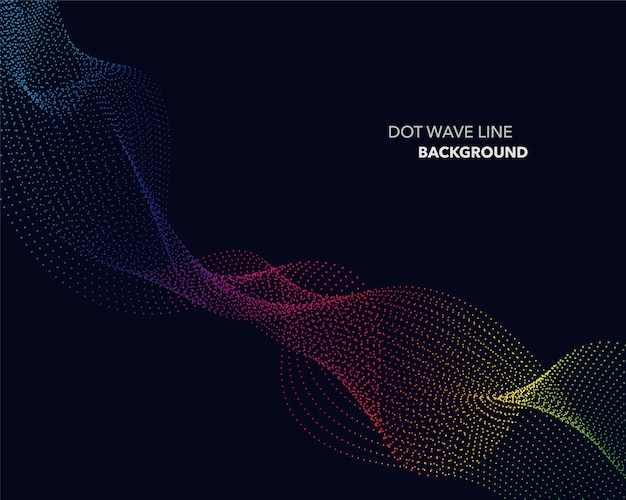 Abstract spectrum gradient wave, dot line, futuristic style background