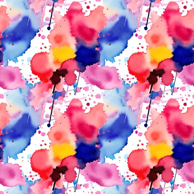 Abstract splash watercolor seamless pattern