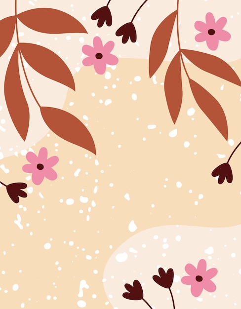 Vector abstract splashed floral background template