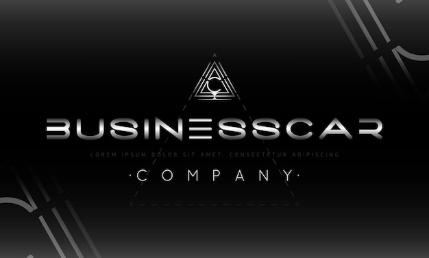 Abstract sport logo for car company Silver business car logotype Business class car rental