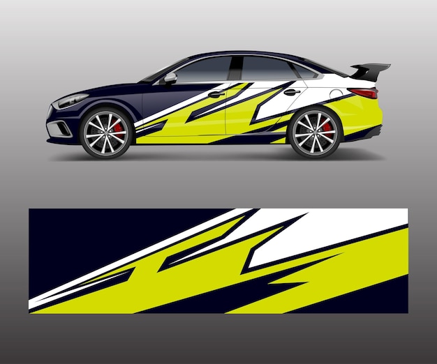 Abstract Sport racing car wrap decal and sticker design vector eps10 format