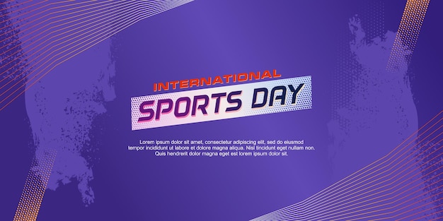 Abstract Sports Background Vector International Sports Day Illustration