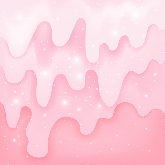 Abstract square background with glitter slime and flares Glossy soft pink texture for social media