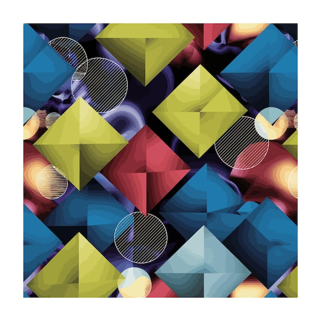 Abstract square geometric illustration background