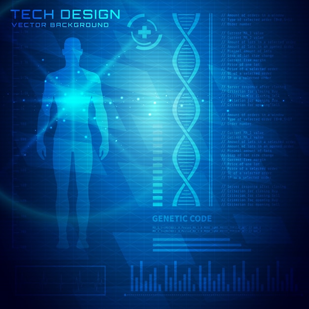 Abstract Square Medical Healthcare Technology  Background Illustration